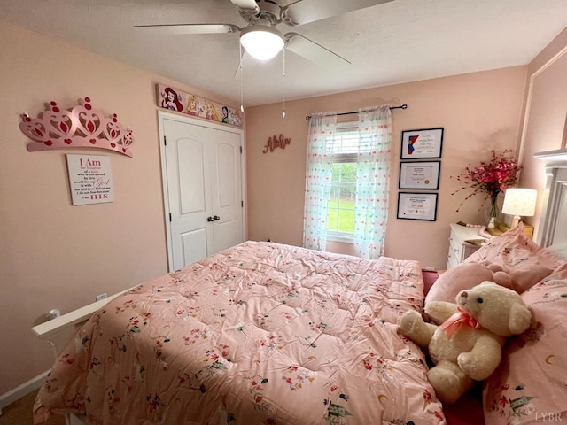 605 Beeks Ln, Spout Spring, VA 24593 - bedroom with ceiling fan