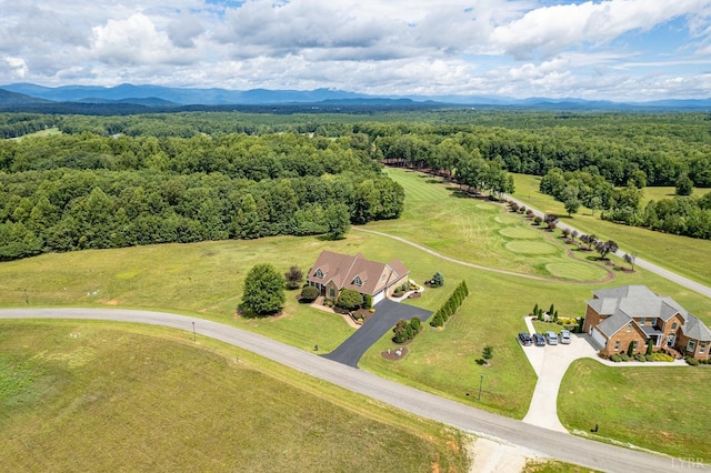 126 Golf Course Trl, Amherst, VA 24521 - bird's eye view of a heavily wooded area and a mountainous background