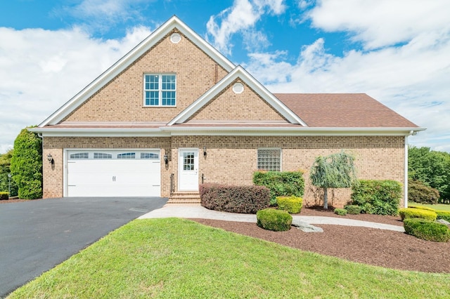 126 Golf Course Trl, Amherst, VA 24521 - view of front facade featuring driveway, brick siding, a front yard, and entry steps