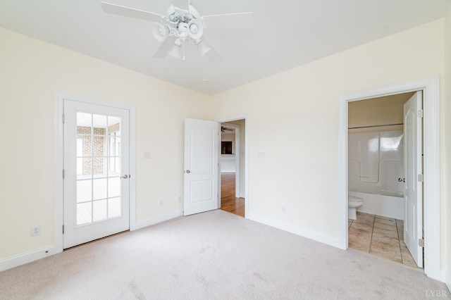126 Golf Course Trl, Amherst, VA 24521 - unfurnished bedroom with carpet flooring, ensuite bathroom, and a ceiling fan