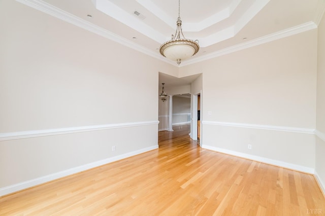 126 Golf Course Trl, Amherst, VA 24521 - empty room with a raised ceiling, wood finished floors, and baseboards