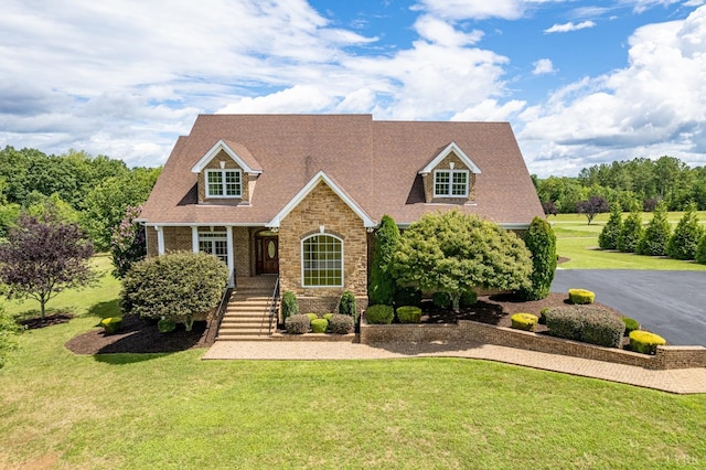 126 Golf Course Trl, Amherst, VA 24521 - view of front of property with a front yard, a shingled roof, and brick siding