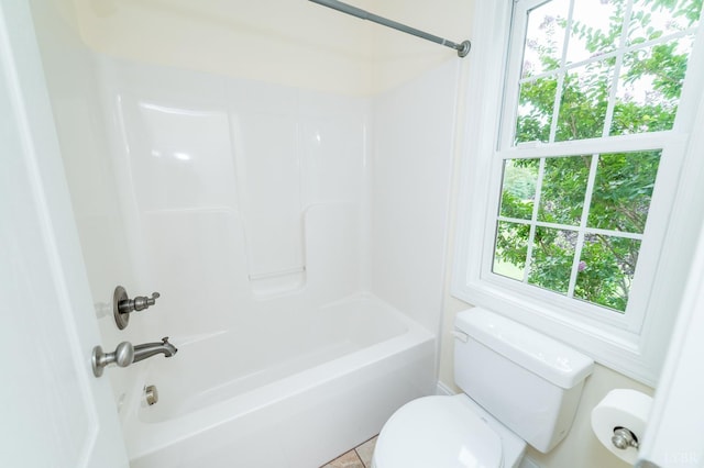 126 Golf Course Trl, Amherst, VA 24521 - bathroom featuring toilet, healthy amount of natural light, and shower / washtub combination
