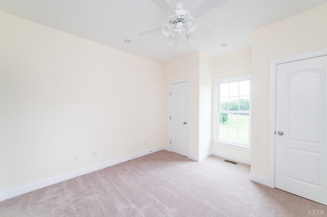 126 Golf Course Trl, Amherst, VA 24521 - unfurnished bedroom with light colored carpet and ceiling fan