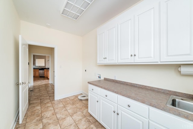 126 Golf Course Trl, Amherst, VA 24521 - laundry room featuring cabinet space, hookup for a washing machine, and electric dryer hookup