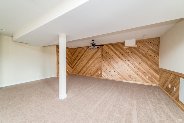 126 Golf Course Trl, Amherst, VA 24521 - additional living space with wood walls and carpet flooring