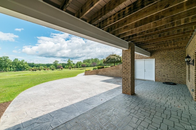 126 Golf Course Trl, Amherst, VA 24521 - view of patio / terrace with view of wooded area