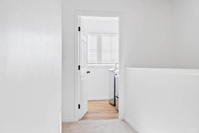 71 Patrick Ct, Madison Heights, VA 24572 - corridor with baseboards, separate washer and dryer, and carpet flooring