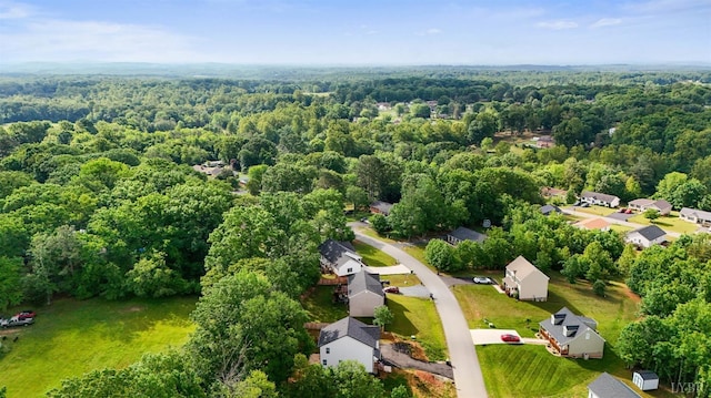 71 Patrick Ct, Madison Heights, VA 24572 - aerial perspective of suburban area featuring a heavily wooded area