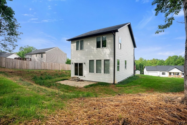 71 Patrick Ct, Madison Heights, VA 24572 - back of property with entry steps and a patio area