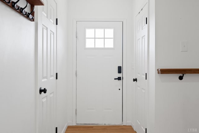 71 Patrick Ct, Madison Heights, VA 24572 - doorway to outside featuring light wood-style flooring and baseboards
