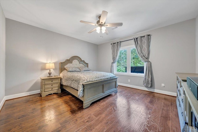 1037 Deer Hollow Rd, Forest, VA 24551 - bedroom featuring baseboards, wood finished floors, and ceiling fan