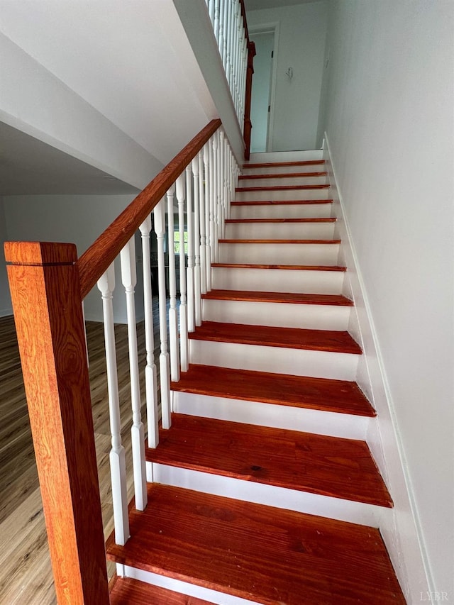 1001 3rd St, Lynchburg, VA 24504 - staircase with wood finished floors