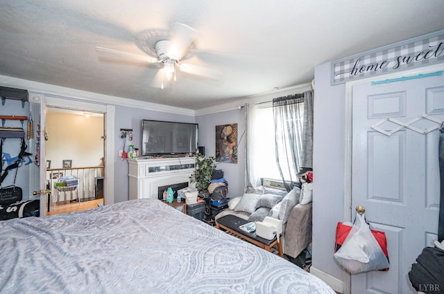 1706 Union St, Lynchburg, VA 24504 - bedroom with ceiling fan and ornamental molding