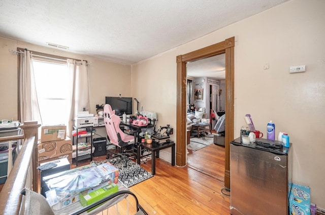1706 Union St, Lynchburg, VA 24504 - office area with light wood-style floors and a textured ceiling