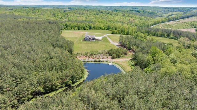 20438 Wyatts Way, Evington, VA 24550 - drone / aerial view of a forest and a nearby body of water