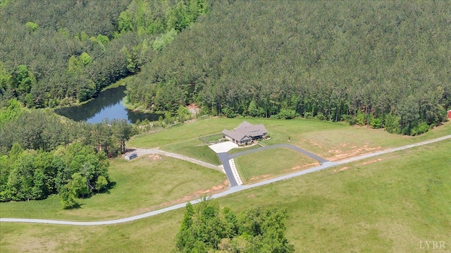 20438 Wyatts Way, Evington, VA 24550 - aerial overview of property's location featuring a forest and a large body of water
