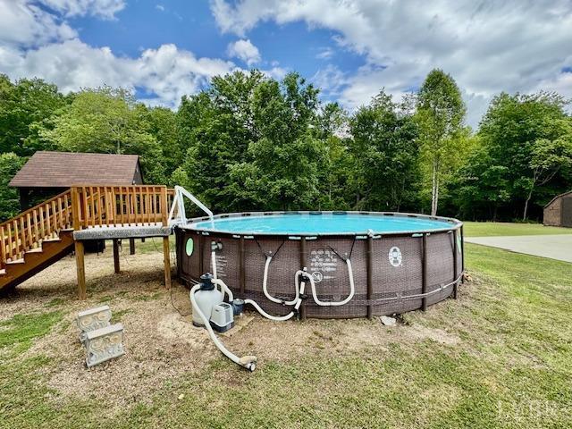 3164 Trent Hatchery Rd, Appomattox, VA 24522 - swimming pool with a lawn and stairs
