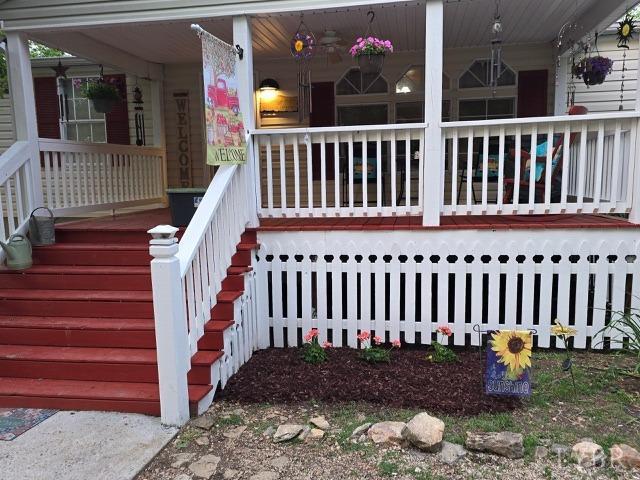 3164 Trent Hatchery Rd, Appomattox, VA 24522 - wooden terrace with a porch
