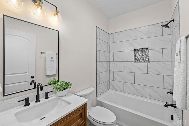 2127 Elm St, Lynchburg, VA 24504 - full bath featuring toilet, shower / washtub combination, and vanity