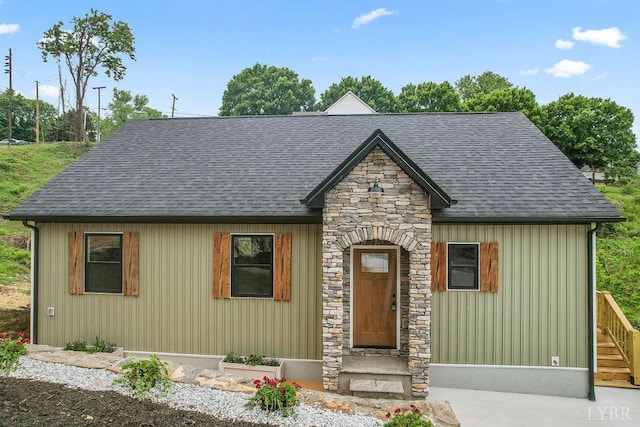 2127 Elm St, Lynchburg, VA 24504 - view of front of home with stone siding and roof with shingles