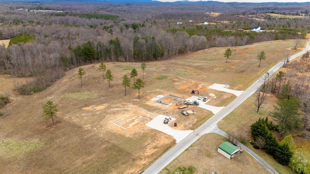 133 Fox Hall Dr, Amherst, VA 24521 - aerial overview of property's location with a heavily wooded area