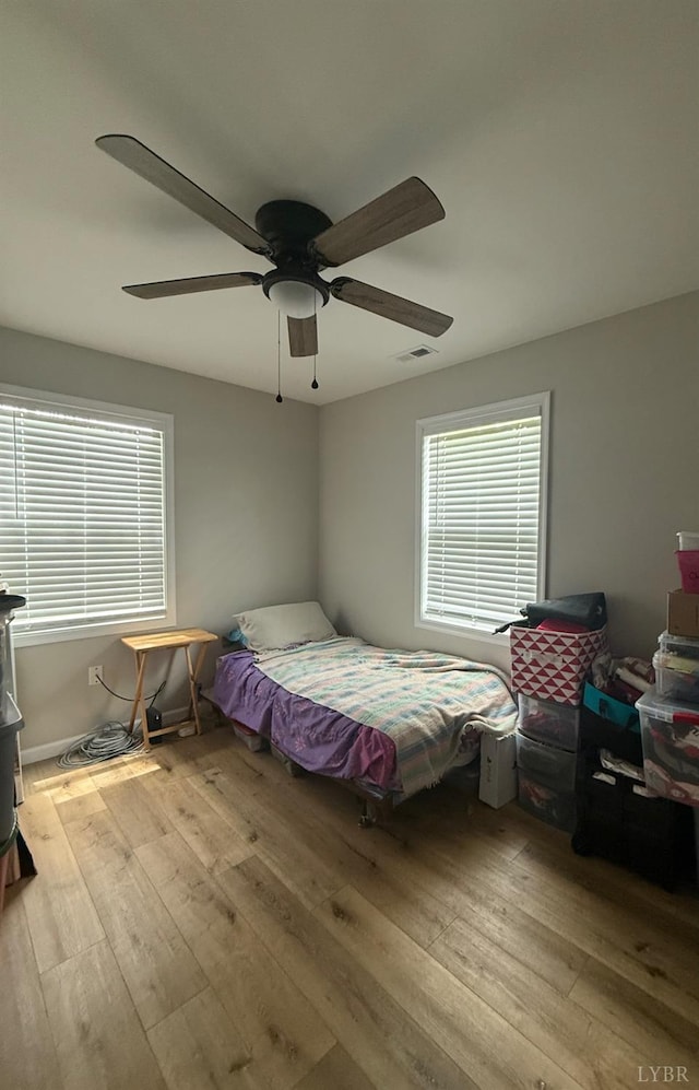 446 Plum Branch Rd, Lynchburg, VA 24504 - bedroom with hardwood / wood-style flooring and ceiling fan