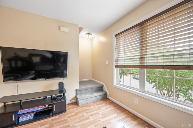 1810 Broadway St Unit 211, Lynchburg, VA 24501 - living room featuring wood finished floors and baseboards