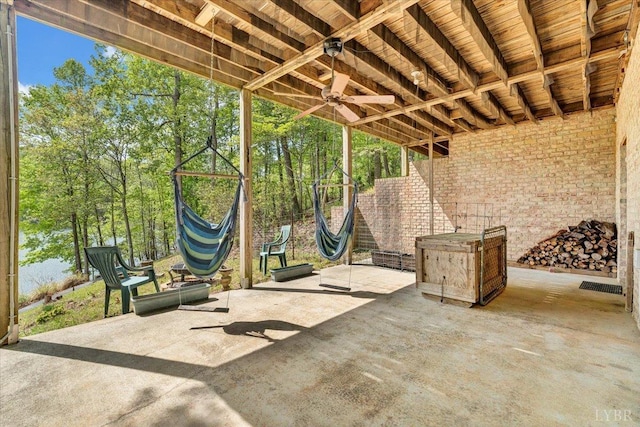 806 Cedar Key Ln, Huddleston, VA 24104 - view of patio with ceiling fan