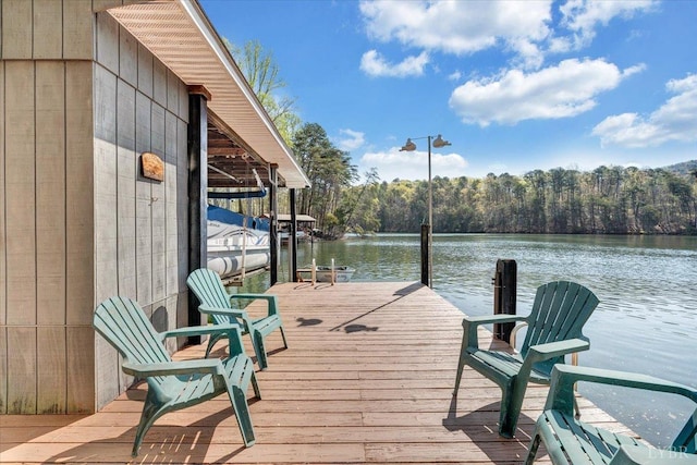 806 Cedar Key Ln, Huddleston, VA 24104 - dock area with a water view and a wooded view