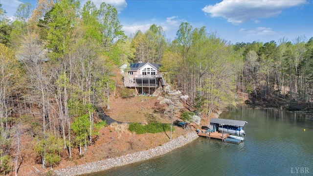 806 Cedar Key Ln, Huddleston, VA 24104 - view of subject property with a large body of water and a heavily wooded area