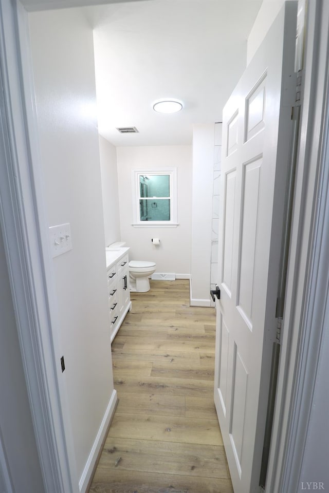 295 Charles Dr, Appomattox, VA 24522 - bathroom with vanity and wood finished floors