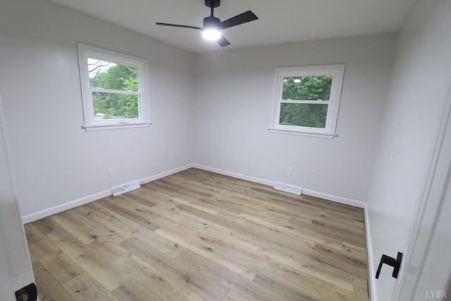 295 Charles Dr, Appomattox, VA 24522 - spare room with a ceiling fan and light wood-style floors
