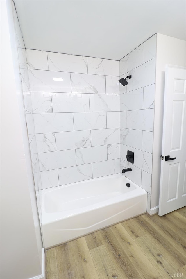 295 Charles Dr, Appomattox, VA 24522 - full bathroom with wood finished floors and shower / bathtub combination