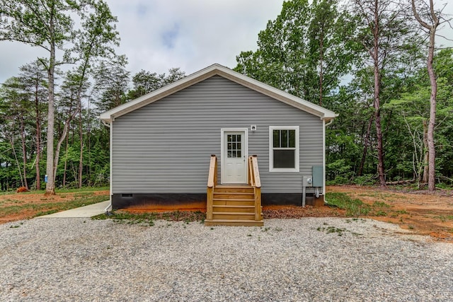 895 Union Hill Rd, Amherst, VA 24522 - rear view of property with entry steps and crawl space
