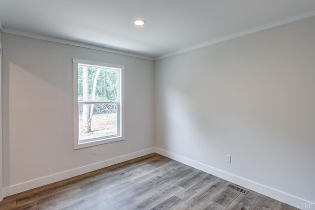 895 Union Hill Rd, Amherst, VA 24522 - spare room featuring baseboards, wood finished floors, crown molding, and recessed lighting