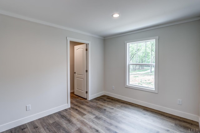 895 Union Hill Rd, Amherst, VA 24522 - unfurnished room featuring baseboards, wood finished floors, recessed lighting, and crown molding