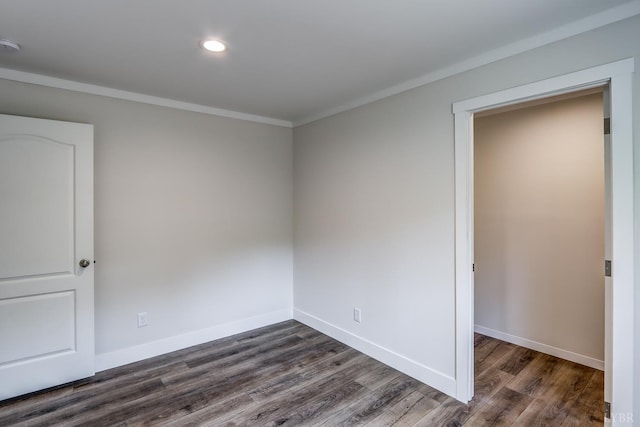 895 Union Hill Rd, Amherst, VA 24522 - empty room featuring dark wood-style flooring, recessed lighting, baseboards, and ornamental molding
