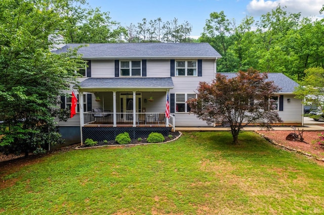 135 Warner Rd, Lynchburg, VA 24504 - view of front facade with covered porch and a front yard