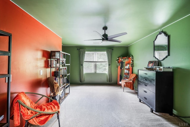 135 Warner Rd, Lynchburg, VA 24504 - living area with carpet and ceiling fan