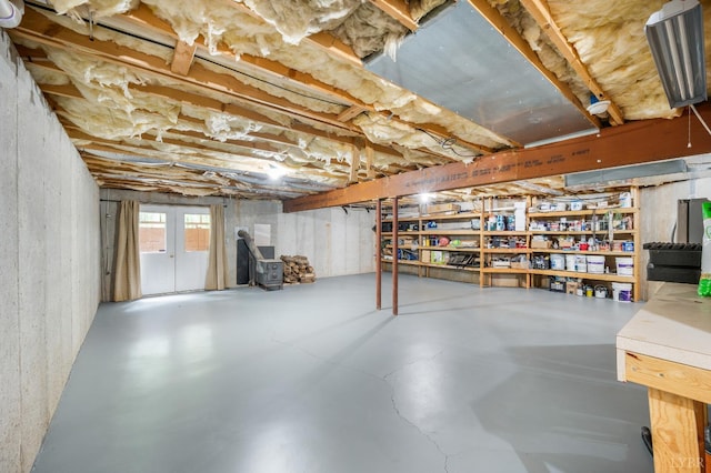 135 Warner Rd, Lynchburg, VA 24504 - below grade area featuring a wood stove