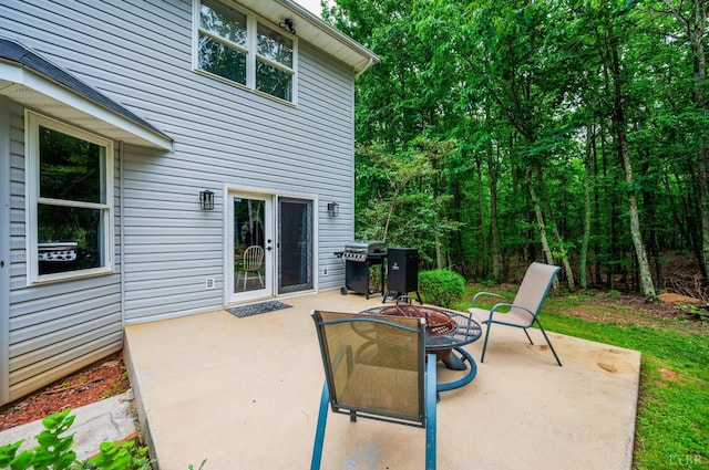 135 Warner Rd, Lynchburg, VA 24504 - view of patio with grilling area and an outdoor fire pit