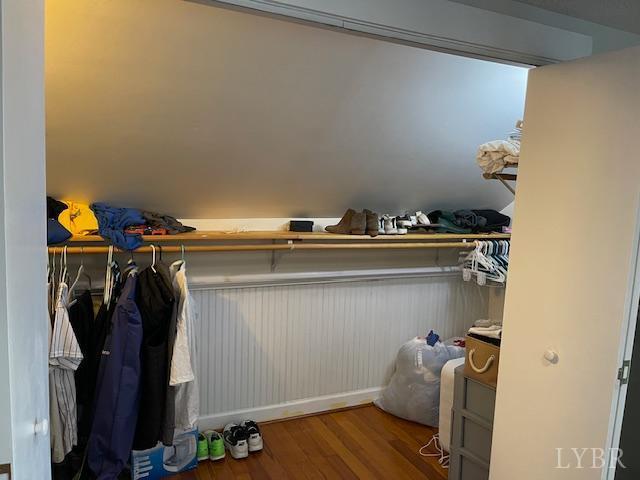 202 Leftwich St, Gretna, VA 24557 - spacious closet with wood finished floors