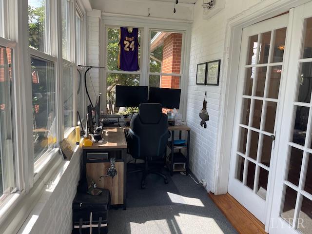 202 Leftwich St, Gretna, VA 24557 - office with wood finished floors