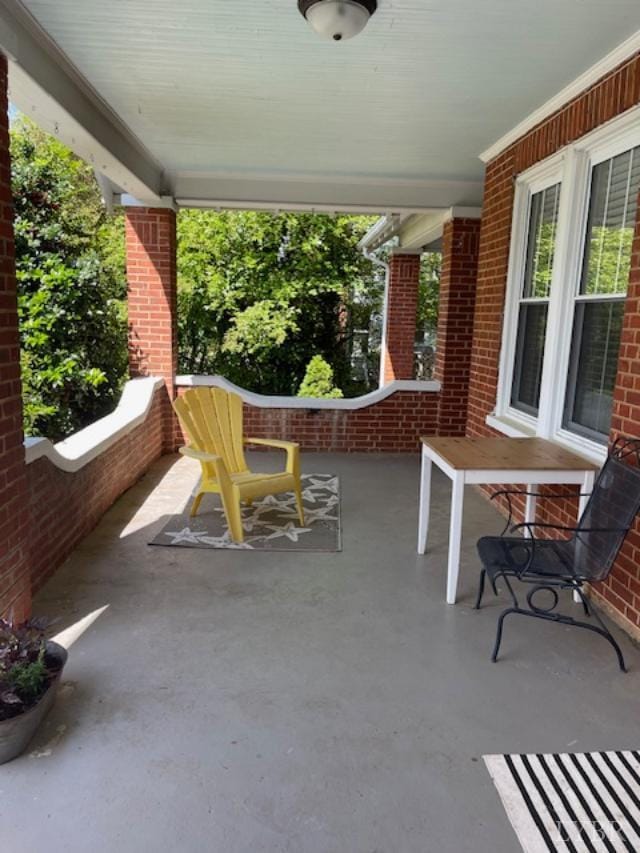 202 Leftwich St, Gretna, VA 24557 - view of patio / terrace with covered porch