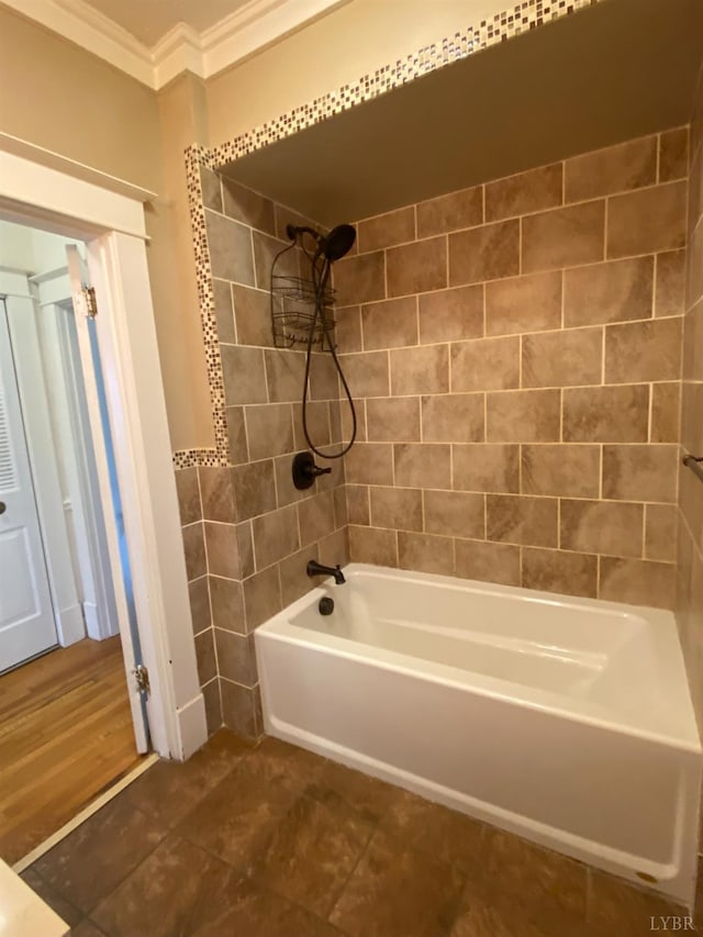 802 Erskine Ave, Lynchburg, VA 24501 - full bathroom featuring crown molding,  shower combination, and tile patterned floors