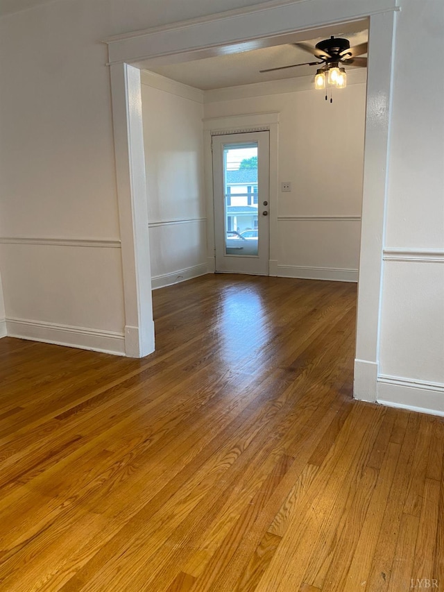 802 Erskine Ave, Lynchburg, VA 24501 - empty room with light wood finished floors, ceiling fan, and baseboards