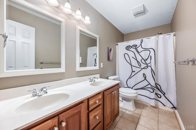 3374 Goode Station Rd, Goode, VA 24556 - full bath featuring toilet, double vanity, tile patterned flooring, and baseboards