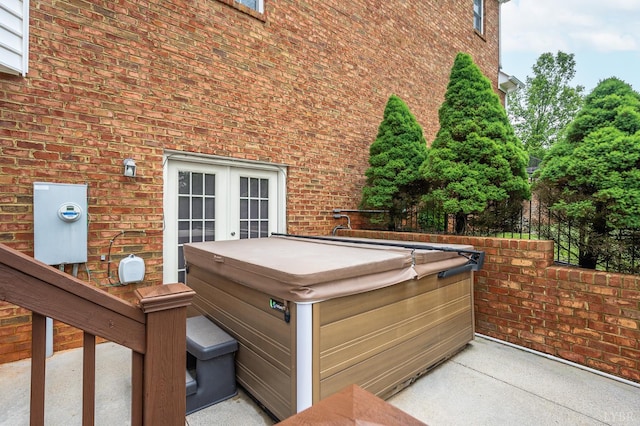 3374 Goode Station Rd, Goode, VA 24556 - wooden deck featuring a hot tub and french doors