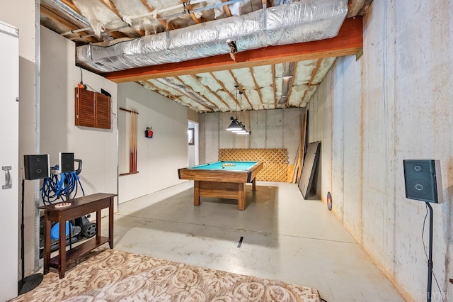 3374 Goode Station Rd, Goode, VA 24556 - game room with concrete floors and billiards table